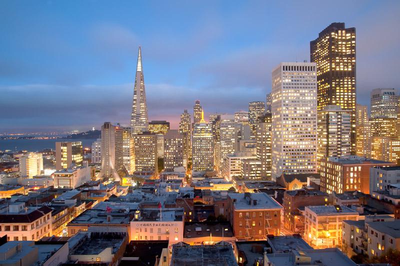 San Francisco city at night